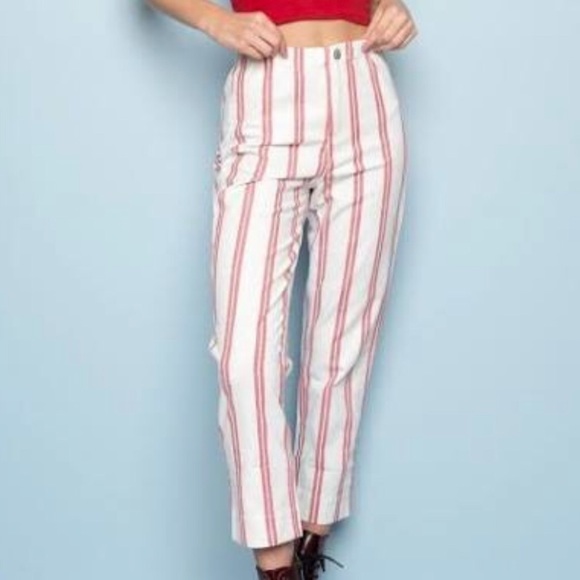😍RARE Brandy Melville red stripe pants - Picture 3 of 3